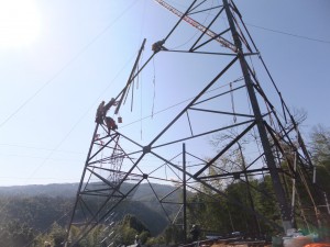 松江直江線　鉄塔建替工事